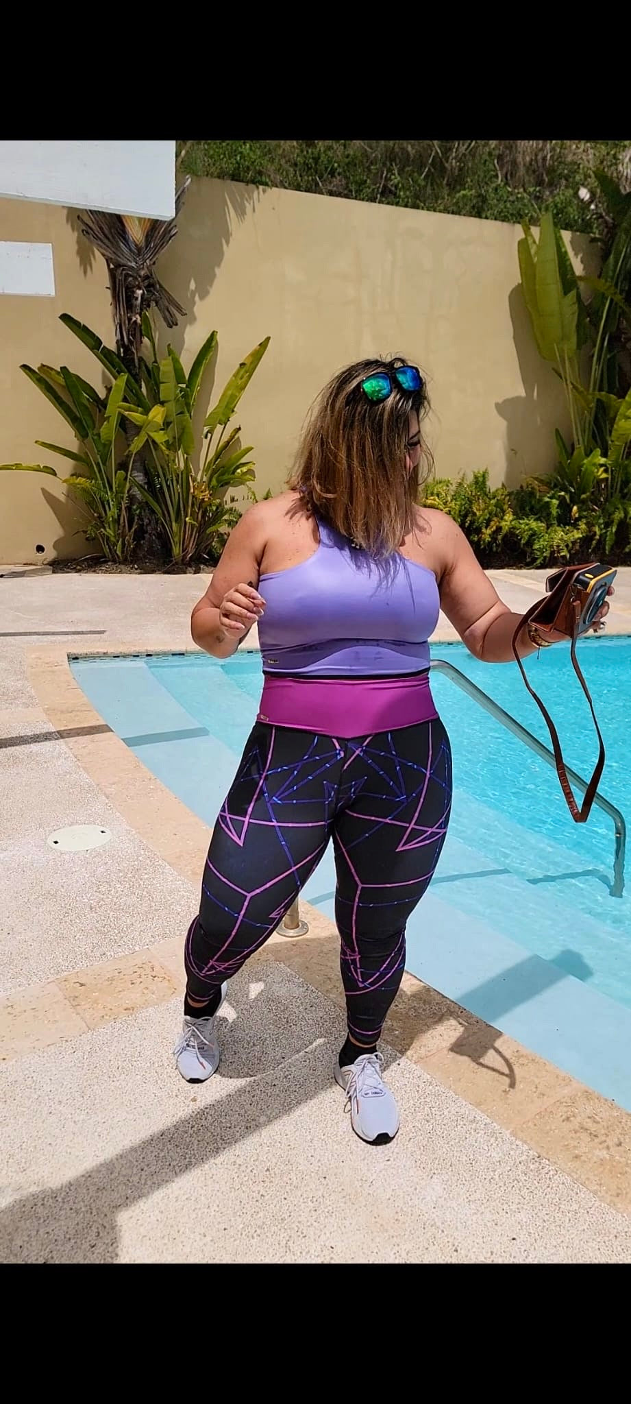 Legging Negro&Lila
