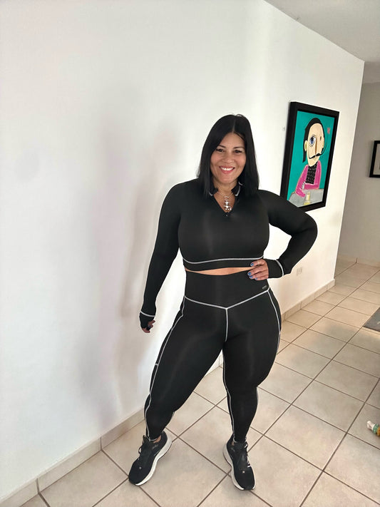 Conjunto Negro Manga Larga