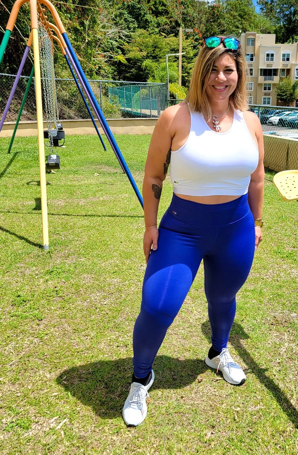 Legging Azul Chintzado
