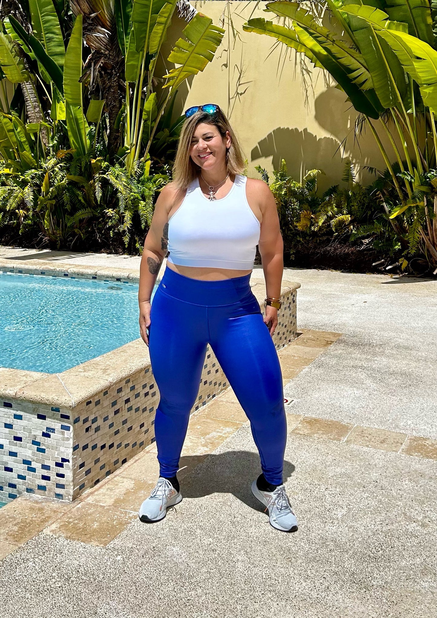 Legging Azul Chintzado