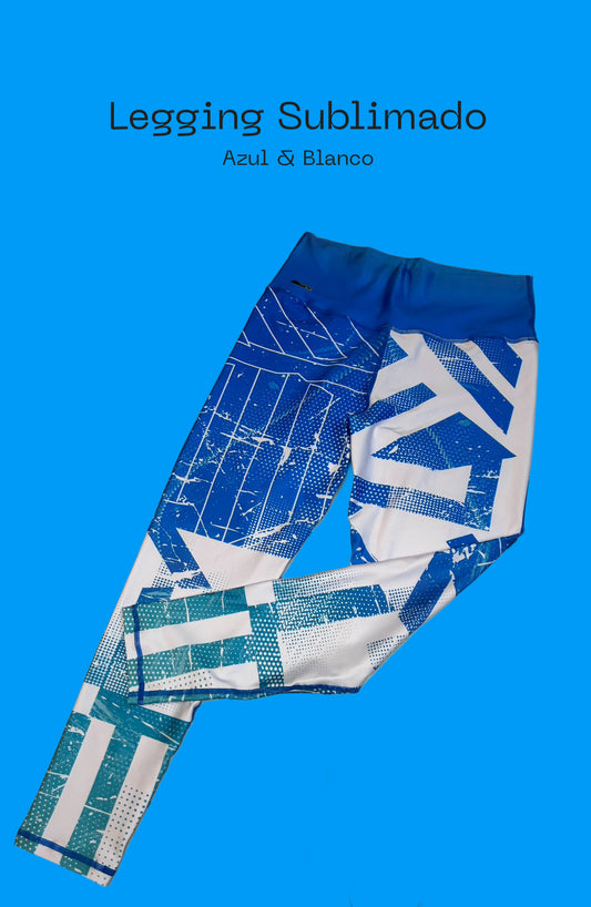 Legging Azul & Blanco