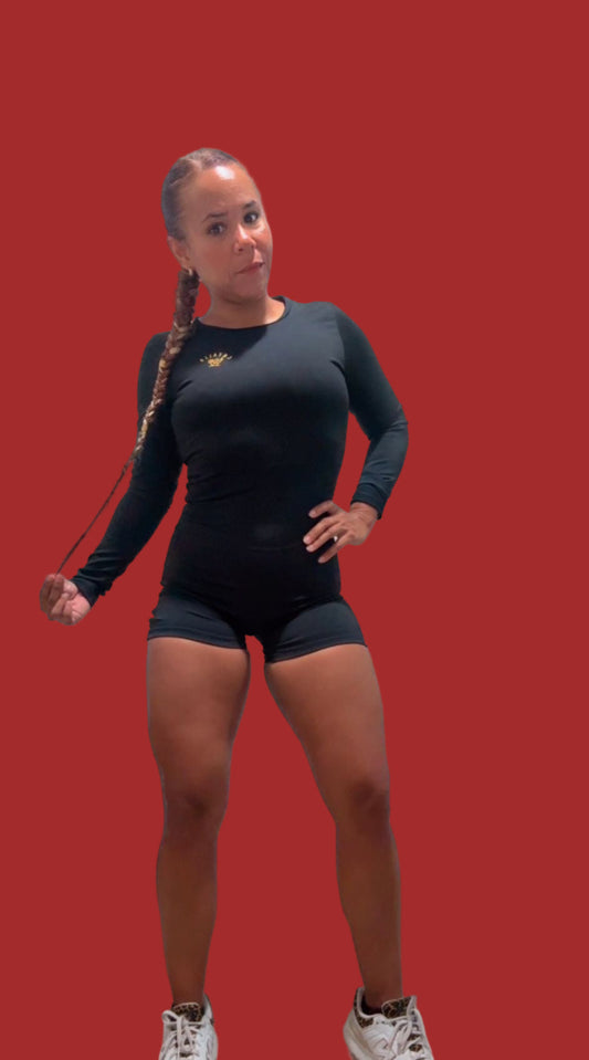 Enterizo corto, manga Larga!🖤